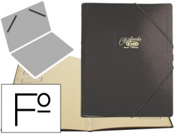 Carpeta clasificadora Saro 12 departamentos Folio negro
